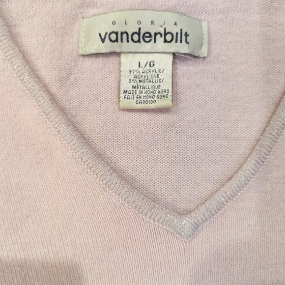 Gloria Vanderbilt V-Neck Sweater - Picture 3 of 5
